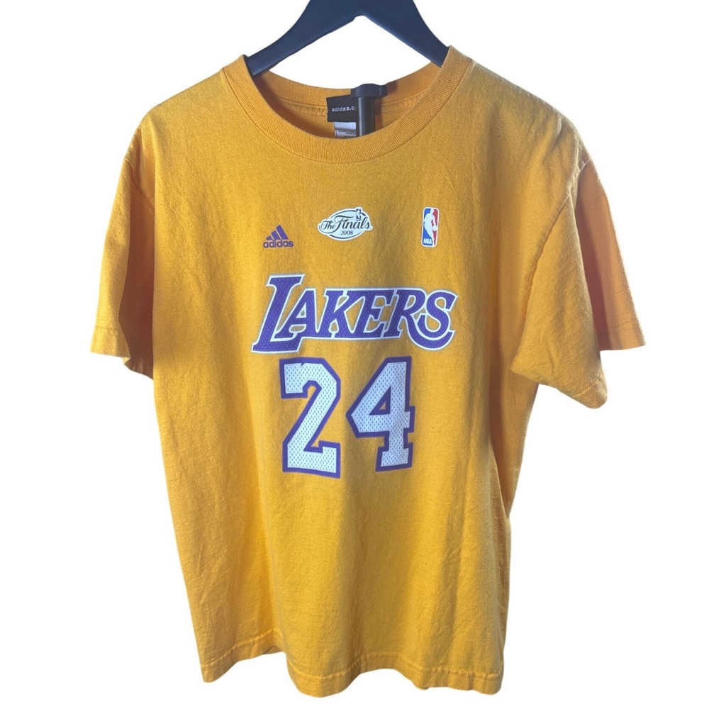 Adidas NBA Lakers Kobe Bryant 24 Finals Graphic T Shirt XL Gold Kids Finals 2008